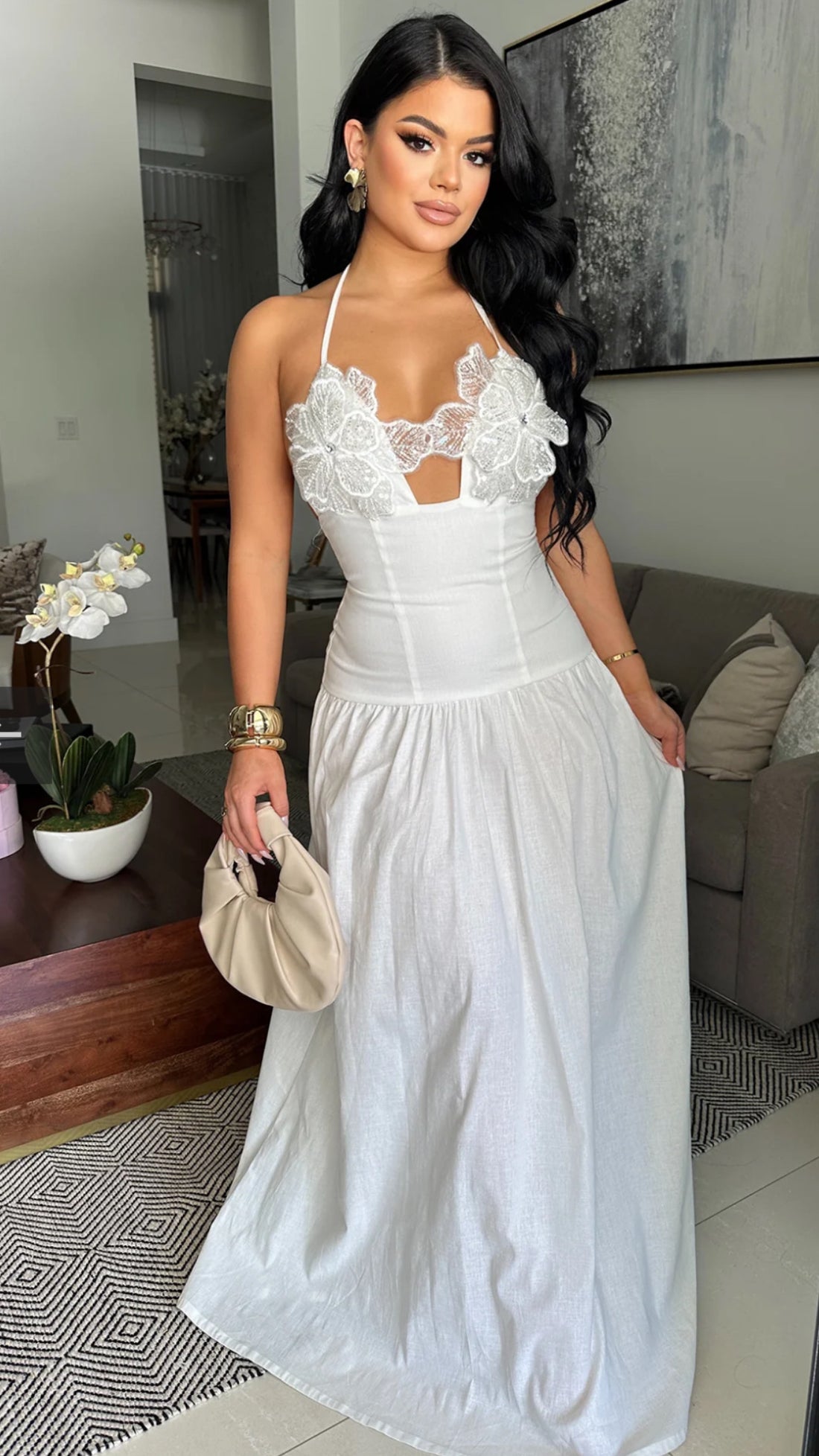 Flower Long Dress
