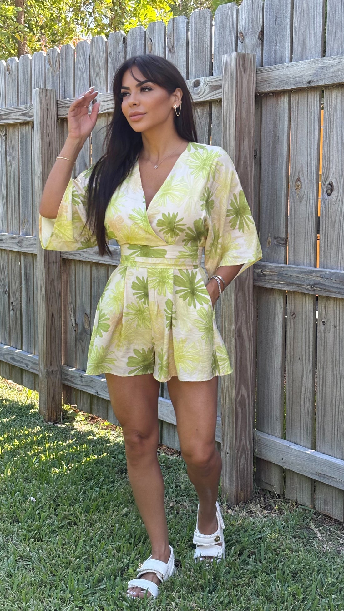 Multigreen Romper