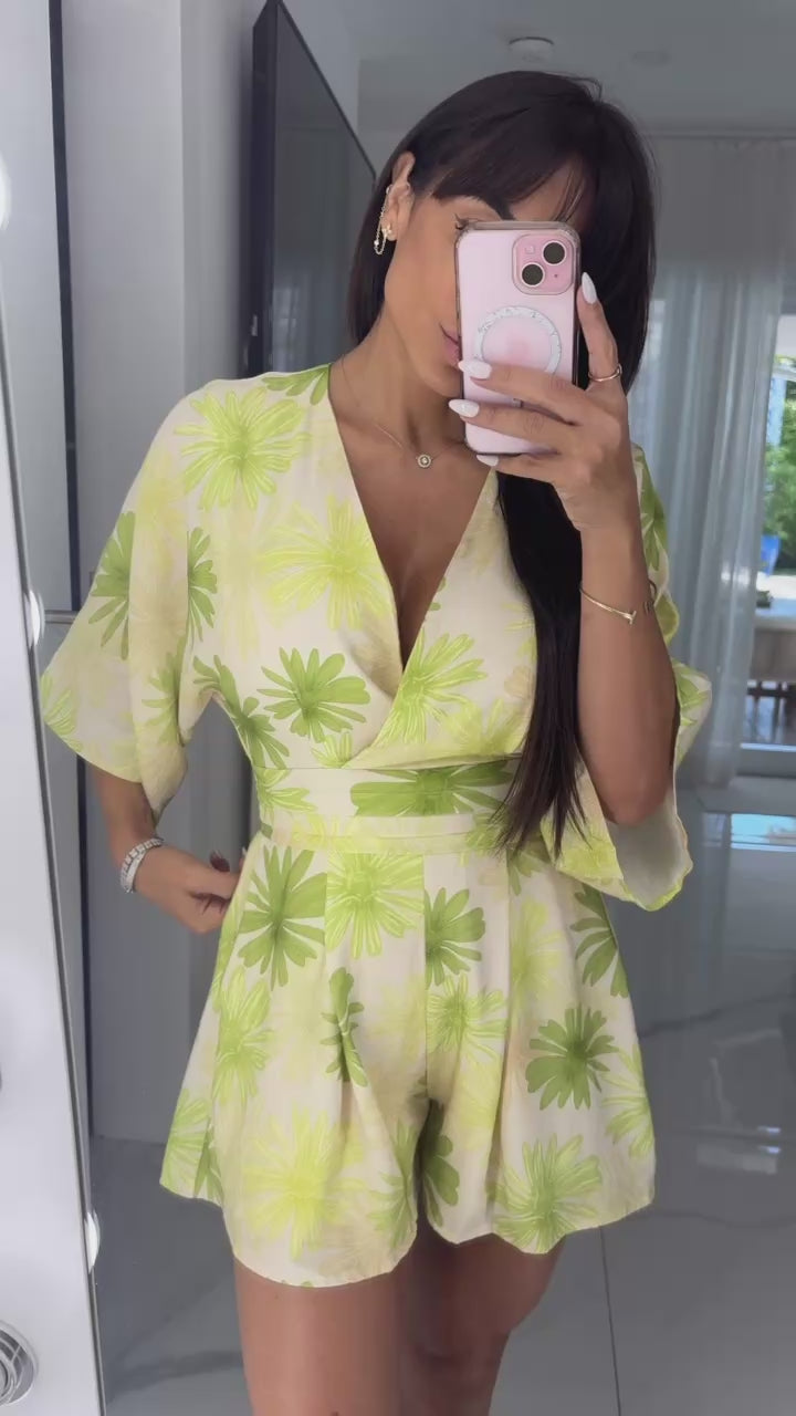 Multigreen Romper