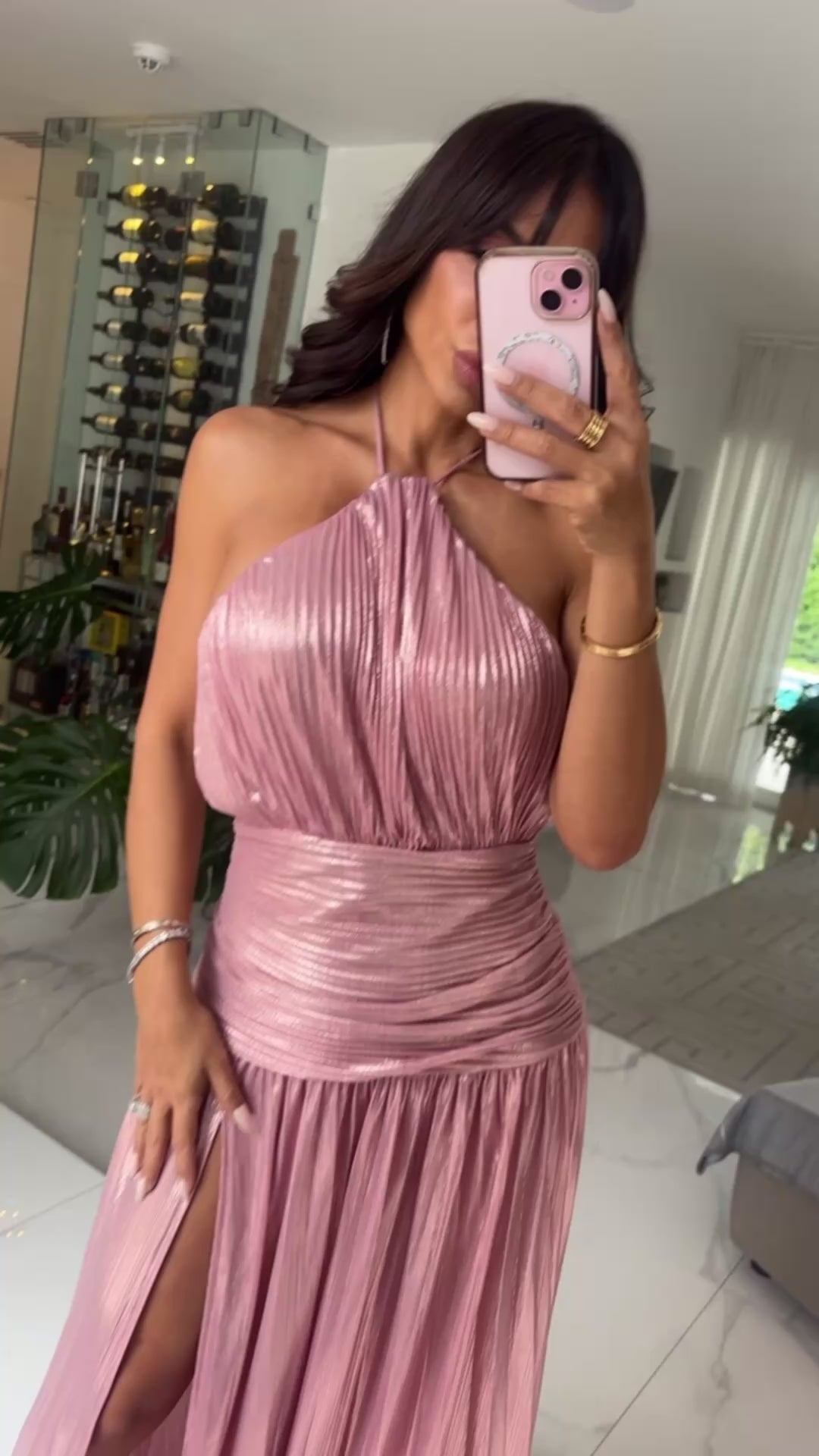 Pinky Long Dress